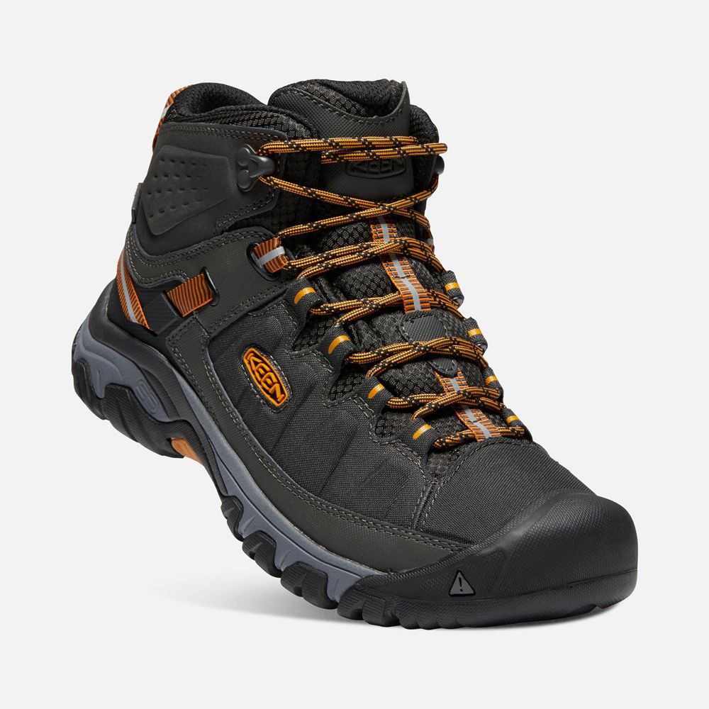 Keen Outdoor Bot Erkek Siyah/Altın - Targhee Exp Waterproof Mid - Türkiye NKHL23817